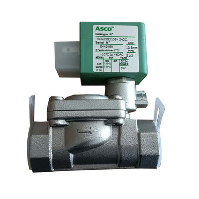 ASCO Zweiwege-Wasserventil SCG238D106V Edelstahlkörper normalerweise offen 1/2 Kaliber
